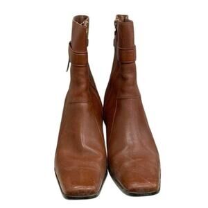 Vintage Etienne Aigner E-Wendahl Brown Leather Ankle Boots 9M in Box